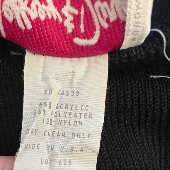 Vintage JEFFREY & DARA 1980s embroidered floral a double Breast sweater vest. - Picture 4 of 7